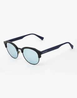 BLACK - NAVY BLUE CHROME CLASSIC ROUNDED>Hawkers Clearance
