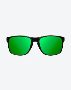 BOLD MATTE BLACK - GREEN POLARIZED>Hawkers Discount