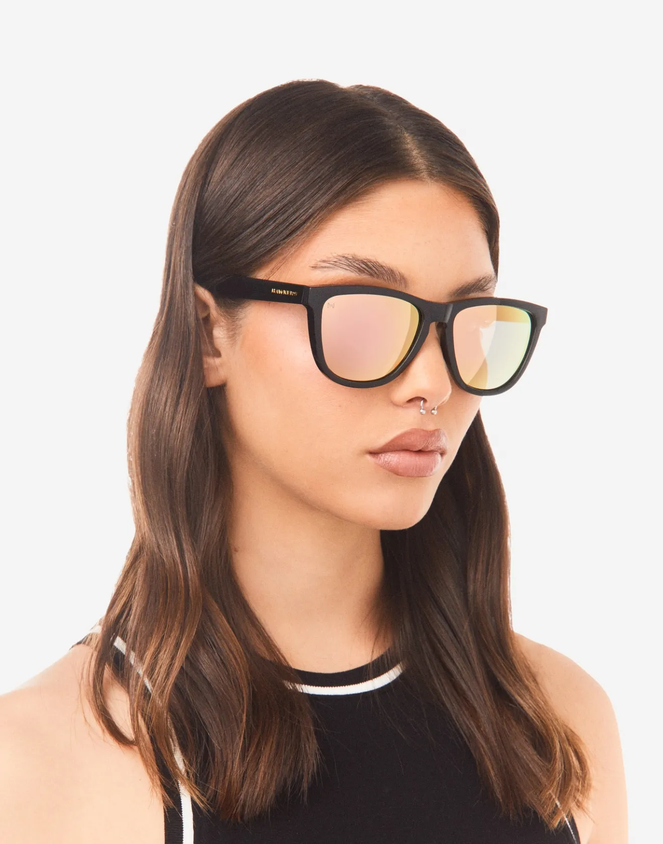 ONE RAW - POLARIZED BLACK ROSE GOLD>Hawkers Fashion