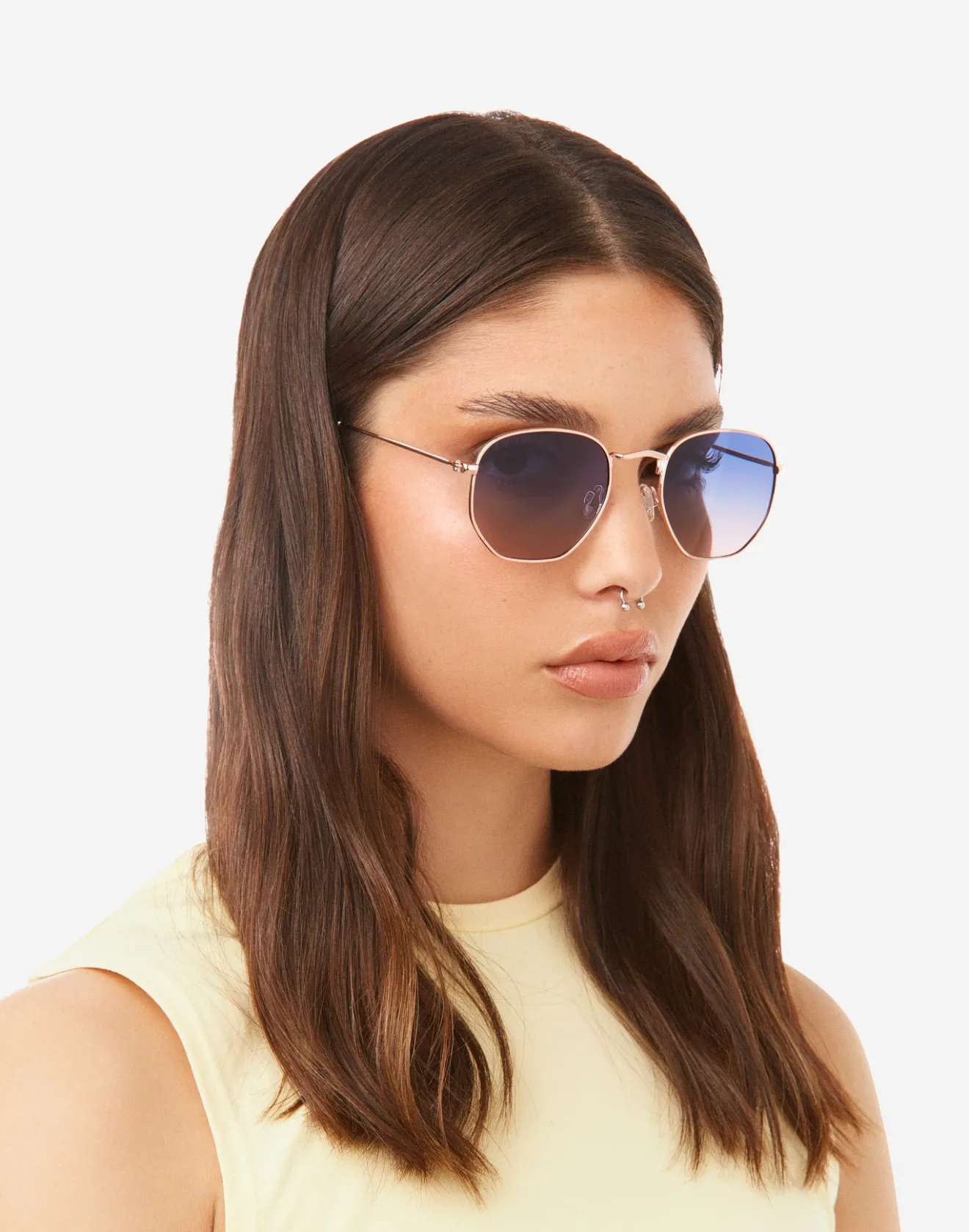 SIXGON DRIVE - POLARIZED ROSE GOLD BLUE>Hawkers Discount